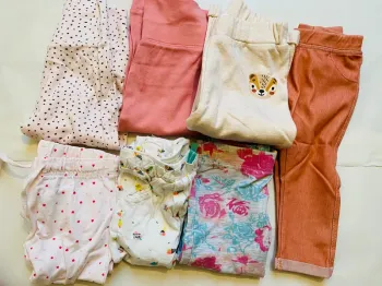 Lot 7 pantalons fille 9 mois