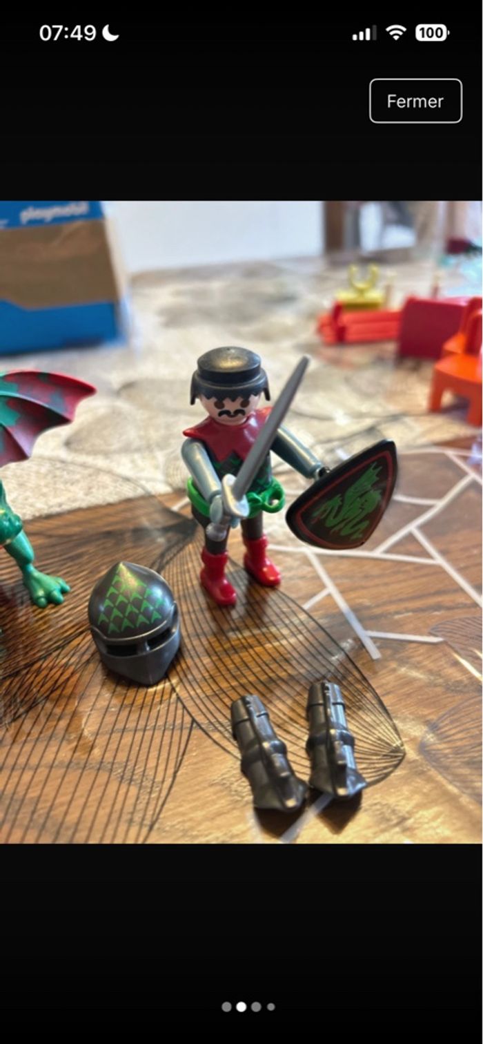 Playmobil soldat et dinosaure - photo numéro 2