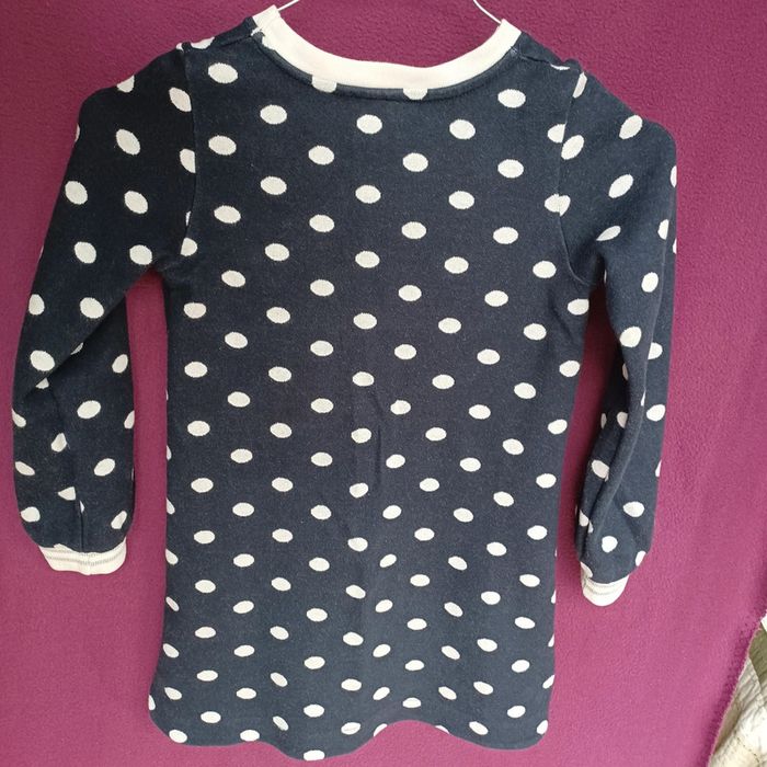 Robe Petit Bateau 6 ans noire à pois blanc - photo numéro 8