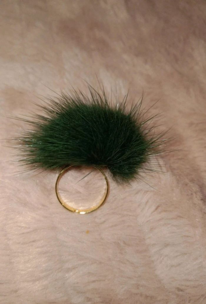 Bague ajustable avec Pompon - photo numéro 2