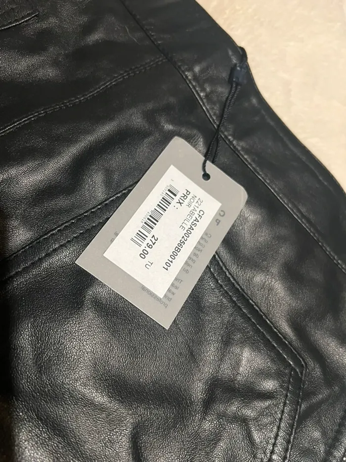 Jupe en cuir Claudie Pierlot - photo numéro 2