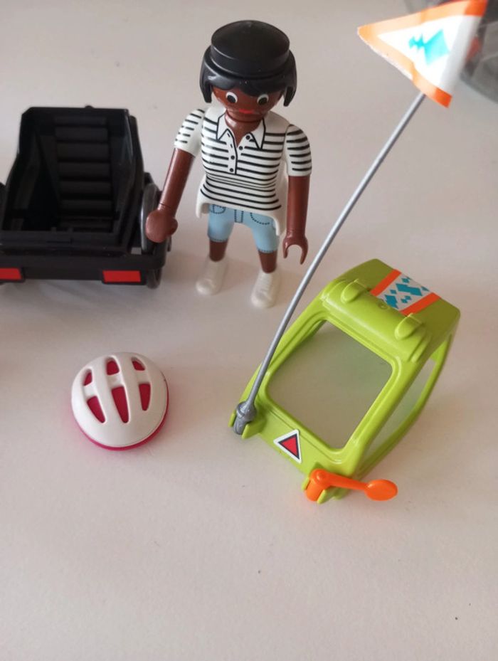 Playmobil cycliste maman et enfant - photo numéro 7