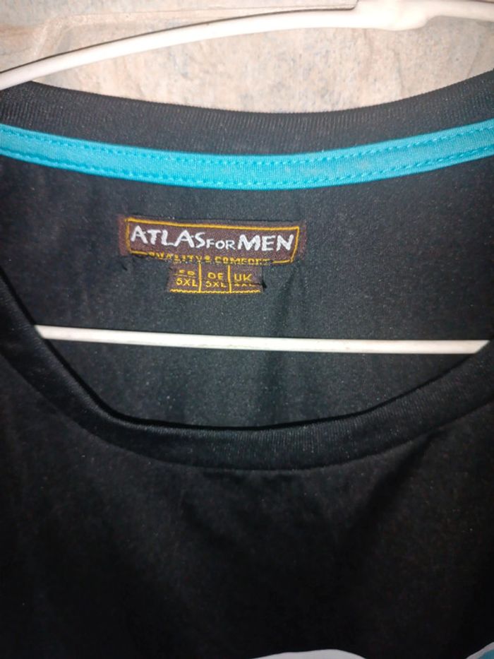 T-shirt noir Atlas for Men 5XL - photo numéro 3