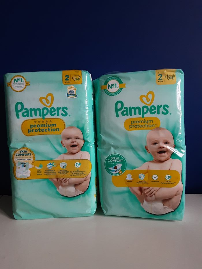 2 paquets couches pampers premium  T 2 (4-8kg   )