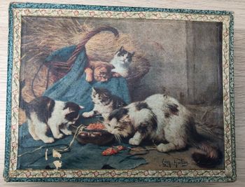 Puzzle 12 cubes en bois vintage