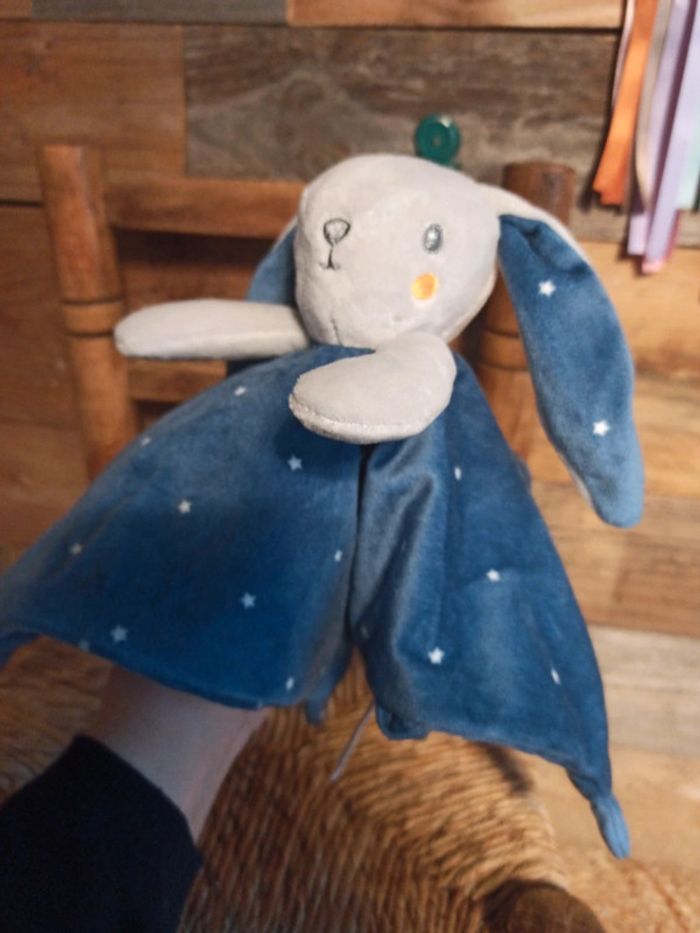 Doudou lapin bleu étoiles Simba toys tbe - photo numéro 5