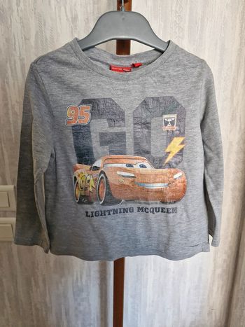 T-shirt manches longues enfant garçon 4 ans Cars Coton Polyester