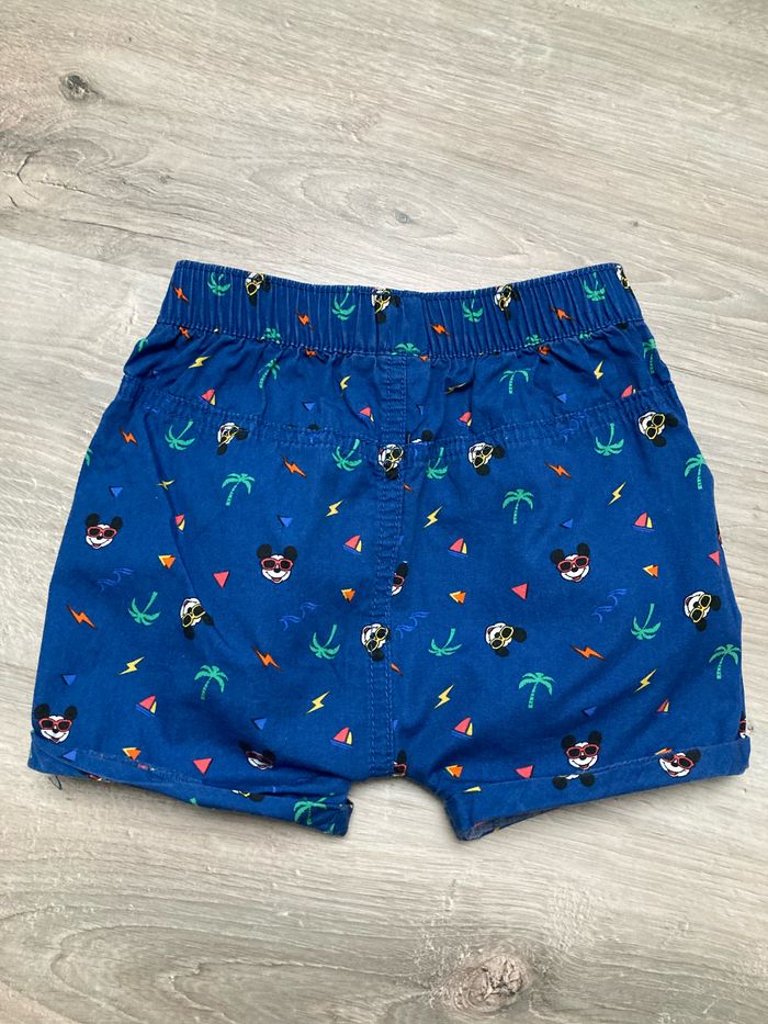 Short bleu Mickey 12 mois - photo numéro 3