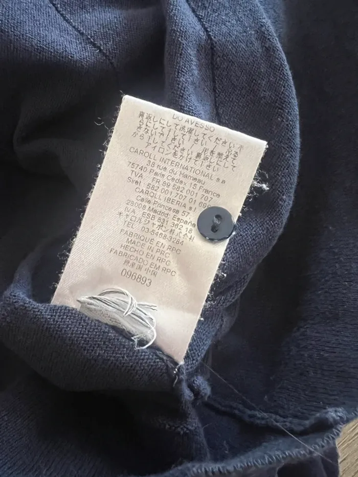 Petit pull vintage en coton - taille 44 - Caroll - très bon état - photo numéro 4