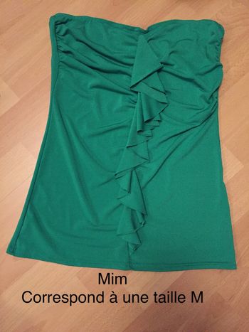 Top sans bretelles vert Mim