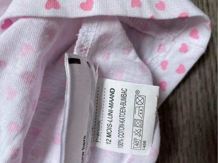 robe légère  , blanc coeur rose  influx - 12 mois impeccable - photo numéro 4