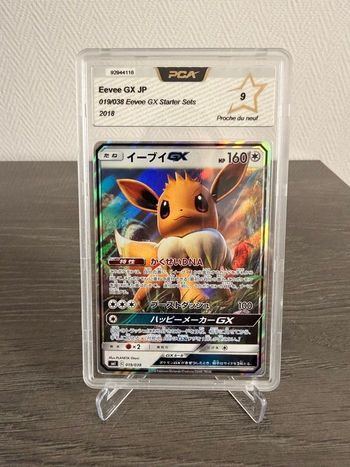 Evoli GX (Eevee GX) JP 019/038 – Carte Pokémon gradée PCA 9 – Eevee GX Starter Set SMI 019/038