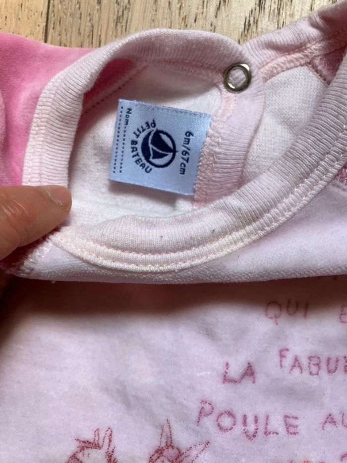 Lot de deux Grenouillères / pyjama 6 mois Petit Bateau - photo numéro 3