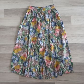 Jupe longue à motifs à fleurs taille M