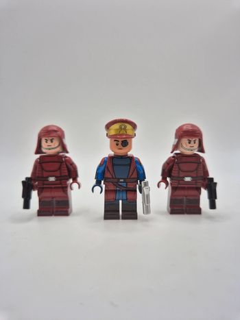 Figurines type lego custom Capitaine Typho et 2 gardes de sécurité de Naboo star wars