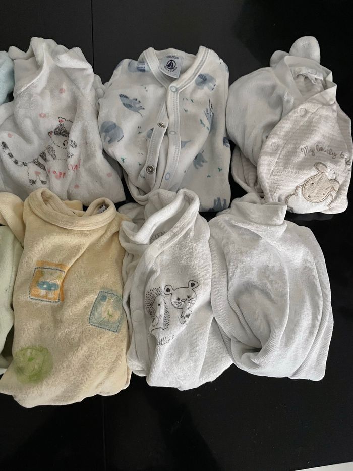 Lot de 12 pyjamas 0mois - photo numéro 2