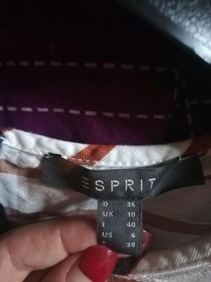 Tee-shirt blanc à rayures esprit - photo numéro 3