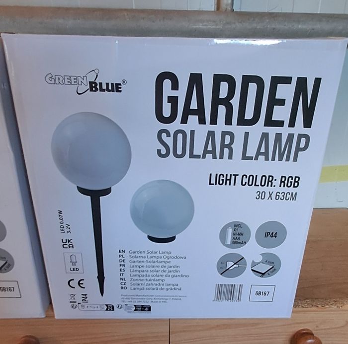 Globe lampe solaire LED lumineux multicolore 30cm - photo numéro 2