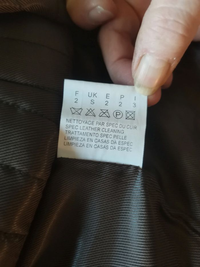 Manteau en cuir marron - photo numéro 5