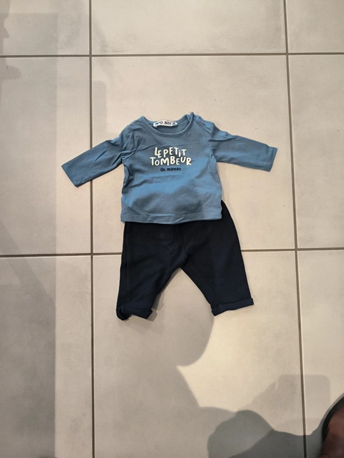 Ensemble garçon bleu marine 3 mois