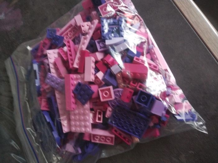 Lego vrac lot 600g divers rose violet - photo numéro 3