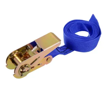 Sangle à cliquet 7 m x 2,5 cm – Charge jusqu’à 500 kg – Bleu Neuf