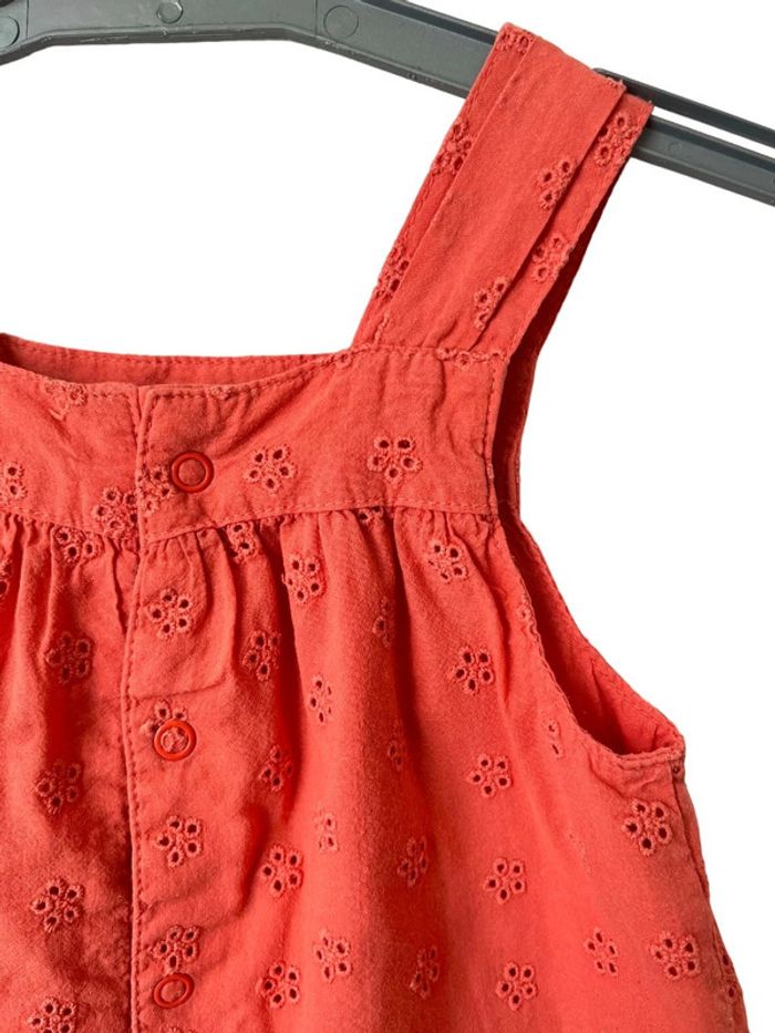 Combishort orange (broderies fleurs) - Vertbaudet 9 mois (71cm) - photo numéro 4
