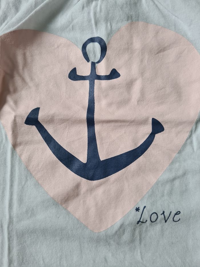 Ensemble T-shirt sans manches et short "marin" - 9 mois - photo numéro 5