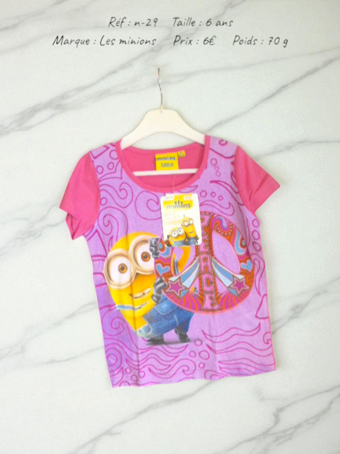 T-shirt 6 ans Les minions - neuf (n-29-mag)