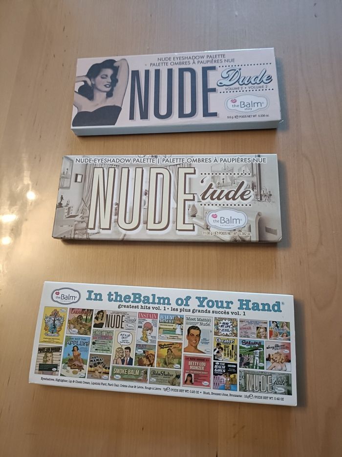 LOT DE 3 PALETTES NUDE THE BALM