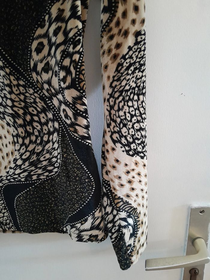 Haut femme, manches longues, imprimé, taille TU, Marque Coco-Maille - photo numéro 3