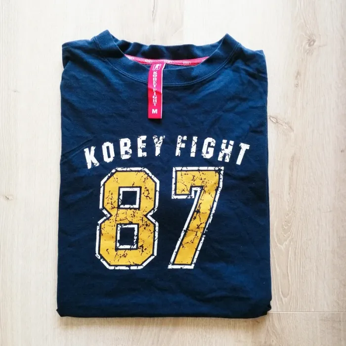 Kobey Fight K87 T-Shirt Large Urban Style Bleu Homme Exclusif Vintage Streetwear (Taille M)