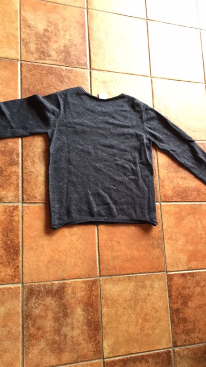 Pull bleu pailleté 12 ans tape à l œil en très bon état - photo numéro 4