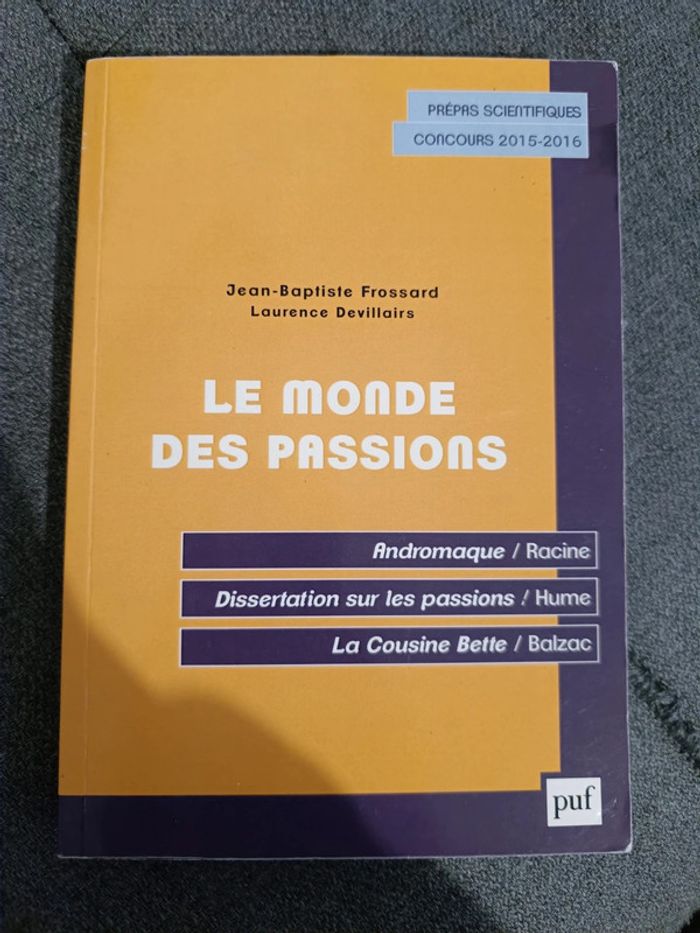 Le monde des passions - Prépas scientifiques 2015-2016
