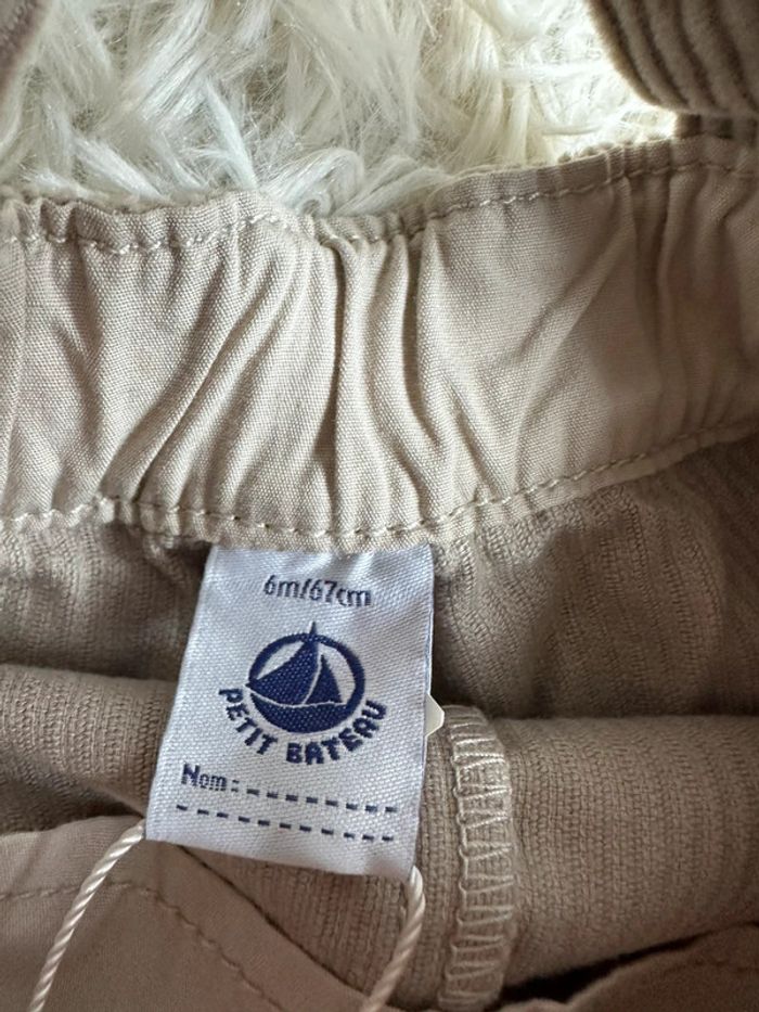 salopette velours cotele petit bateau taille 6 mois - photo numéro 4