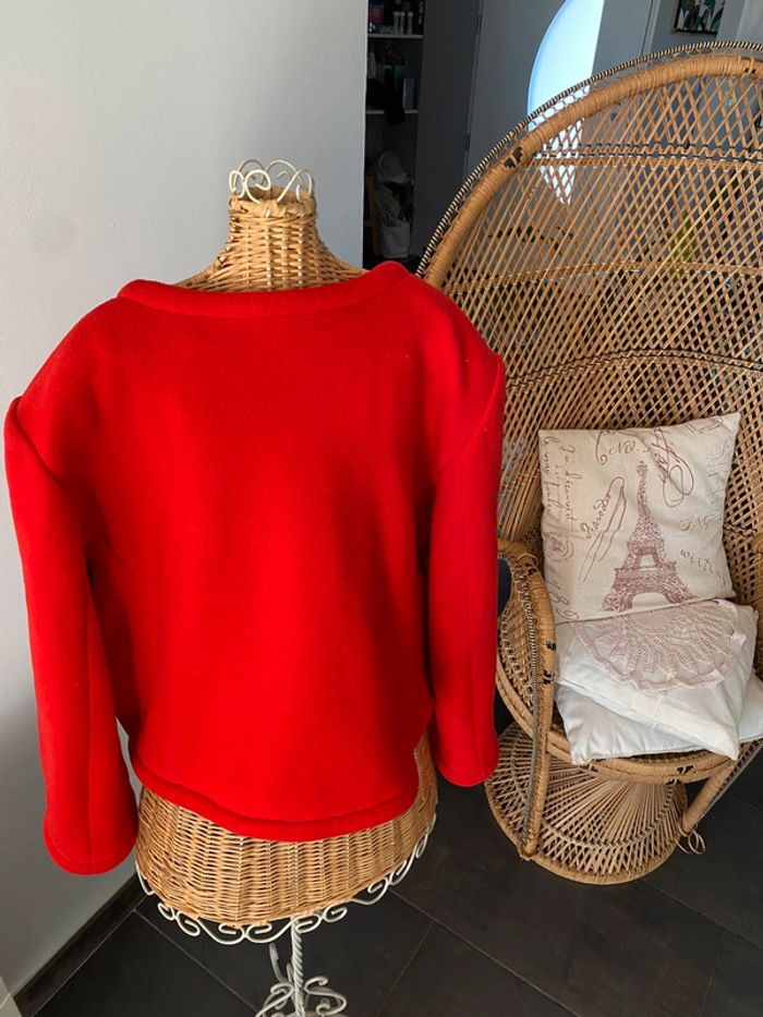 Veste vintage Casablanca par Hélène Racine rouge taille 36/38 fabrication française à Marseille - photo numéro 6