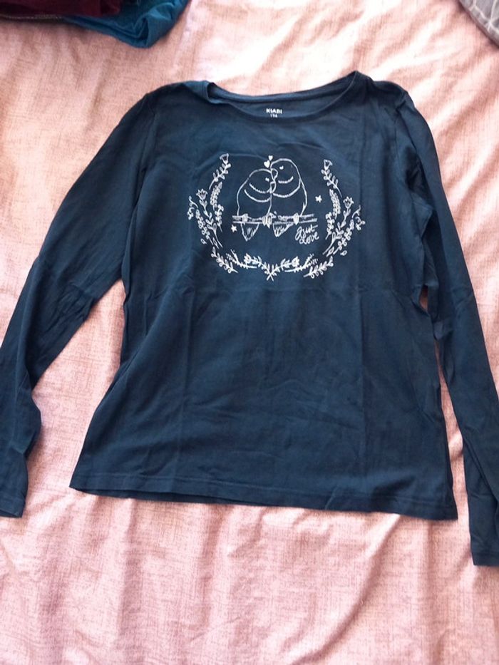 Lot de 9 tee-shirts manche longue 12 ans - photo numéro 2