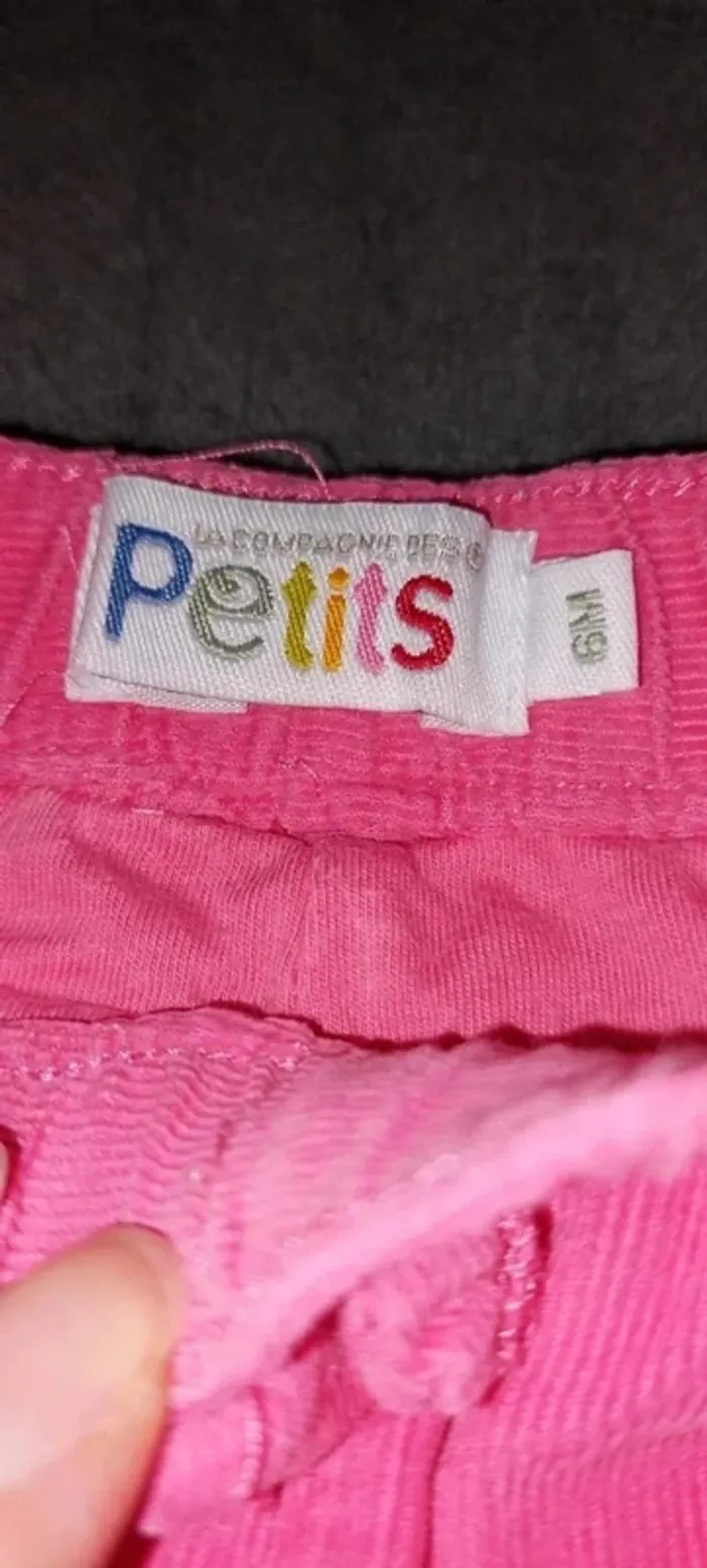 Pantalon chaud bébé fille 6 mois velours LCDP - photo numéro 2