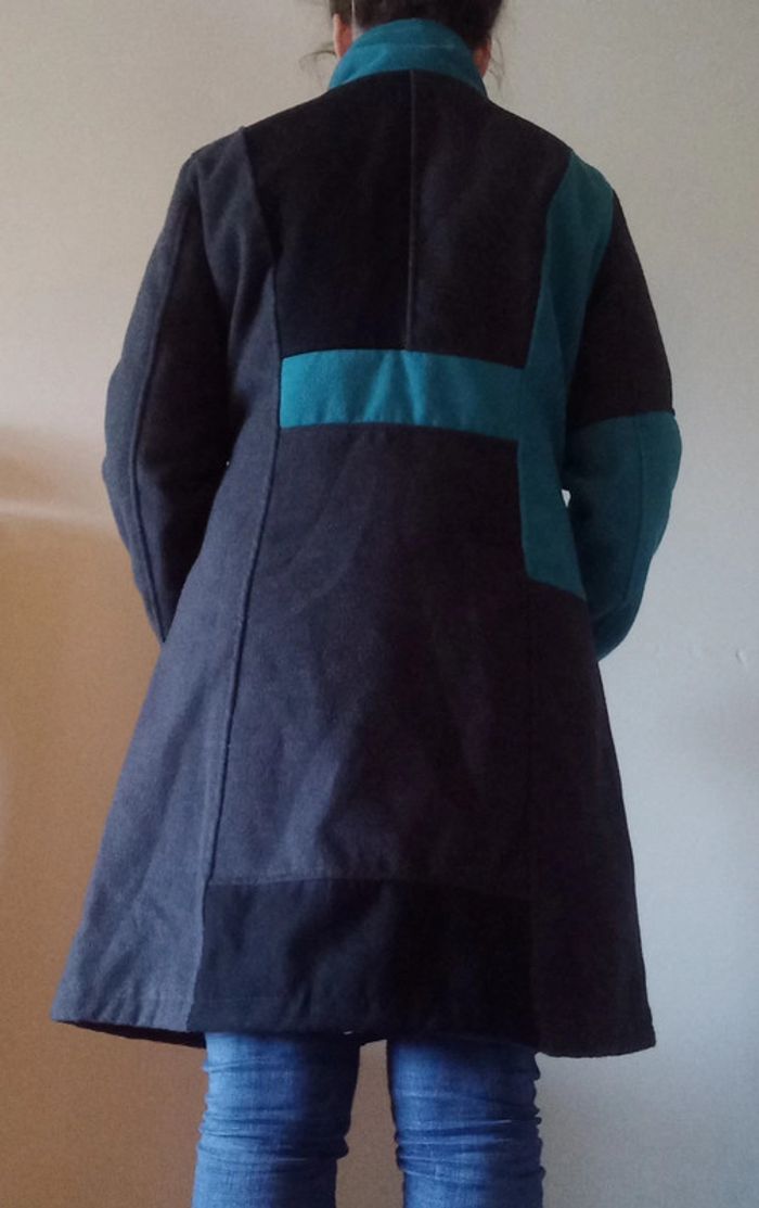 Manteau laine 3 couleurs - photo numéro 7