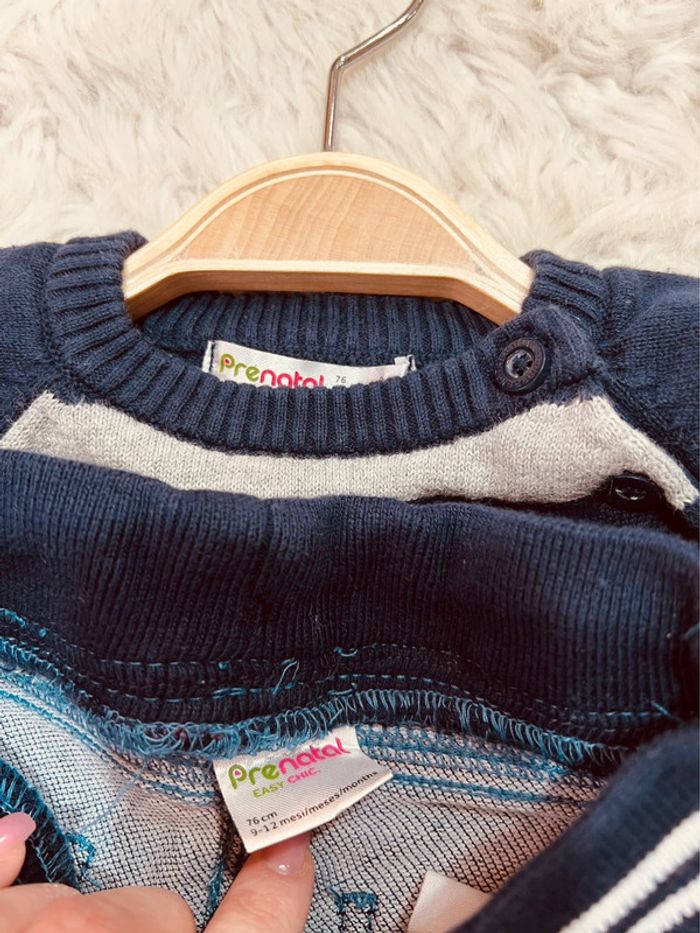 Taille 12 mois ensemble 2 pièces garçon Prénatal bleu * navy * 💙 - photo numéro 3
