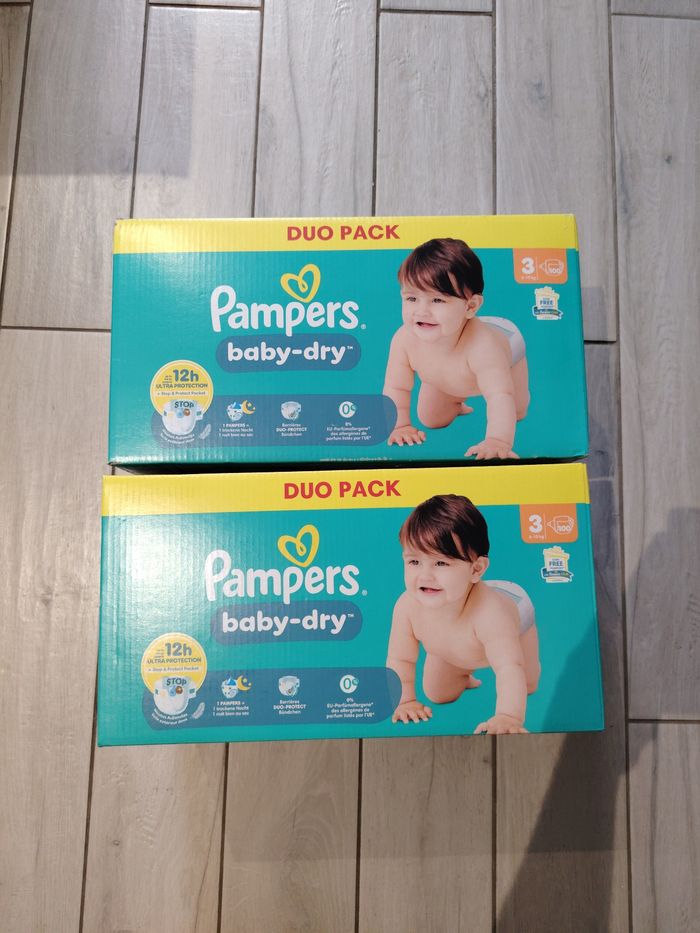 couches Pampers baby dry taille 3