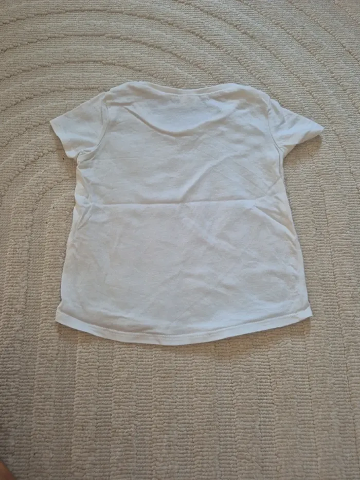 Tee shirt blanc bebe 24mois - photo numéro 3