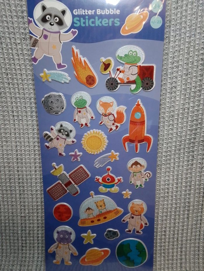 Stickers Glitter Bubble "Espace"
