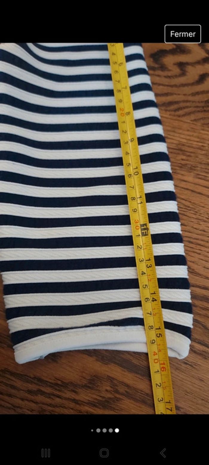 Robe manches 3/4 Lerros t XL bleu et blanc - photo numéro 16