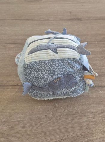 Cube d'activités en tissus Océan blue