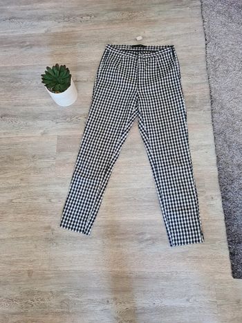 Pantalon ajustée carreaux Zara