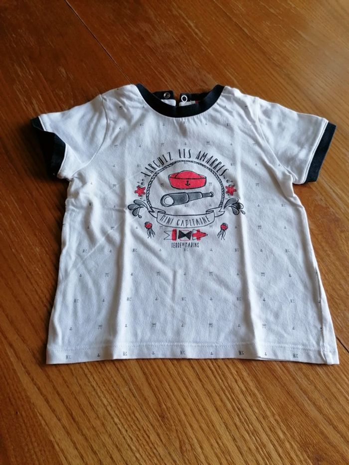 Lot 2 short et Tshirt Terre de Marins 24 mois - photo numéro 2