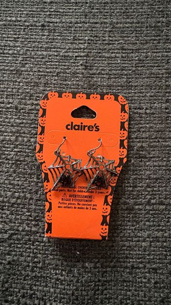Petites boucles d’oreilles Toiles d’araignées Halloween