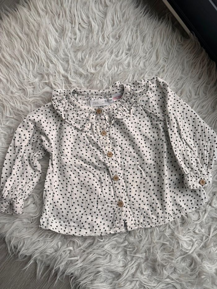 Blouse Zara petit cœur