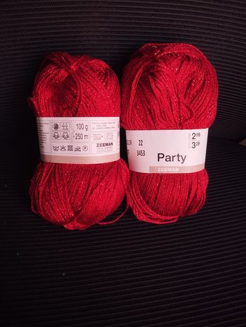 * 2 pelotes rouge brillant Party par Zeeman